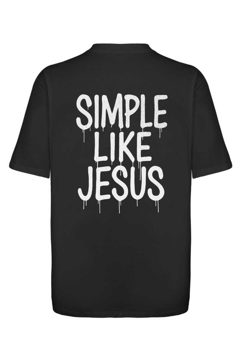 CAMISA OVERSIZED SIMPLE LIKE JESUS PRETO
