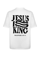 CAMISA OVERSIZED JESUS IS KING BRANCO