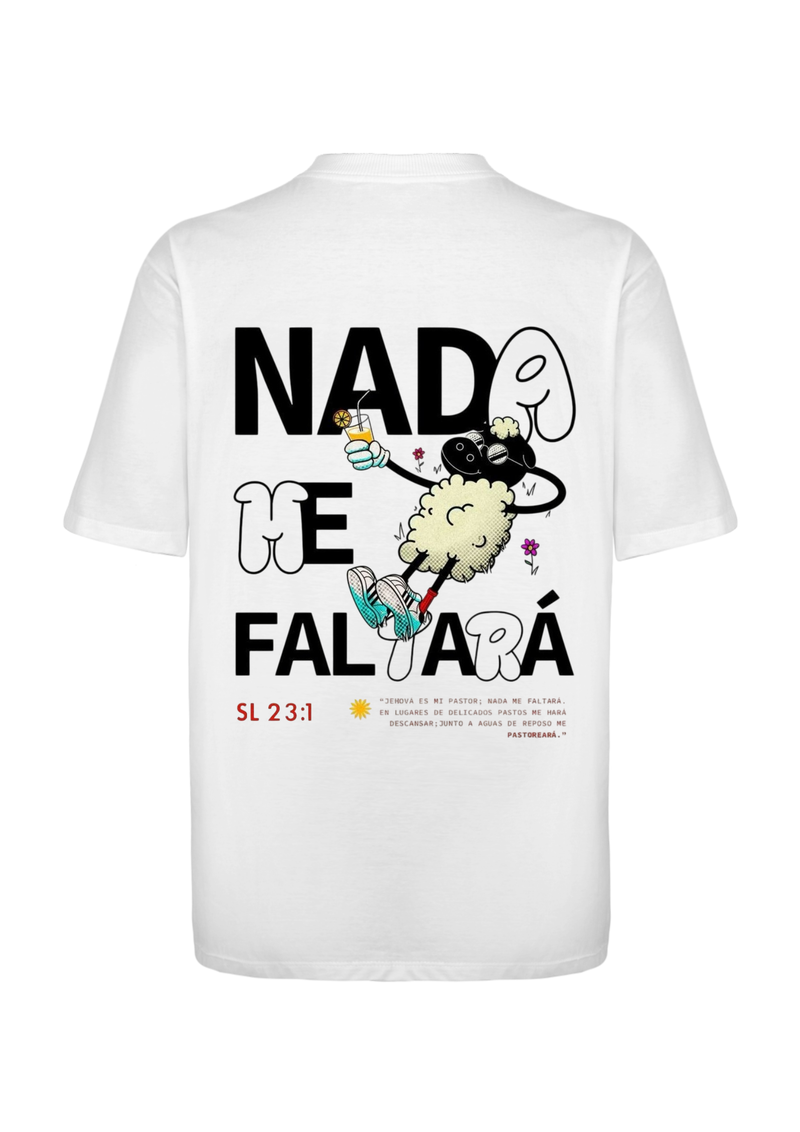 CAMISA OVERSIZED SALMOS 23 BRANCA