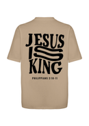 CAMISA OVERSIZED JESUS IS KING MARROM