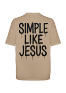 CAMISA OVERSIZED SIMPLE LIKE JESUS BEGE