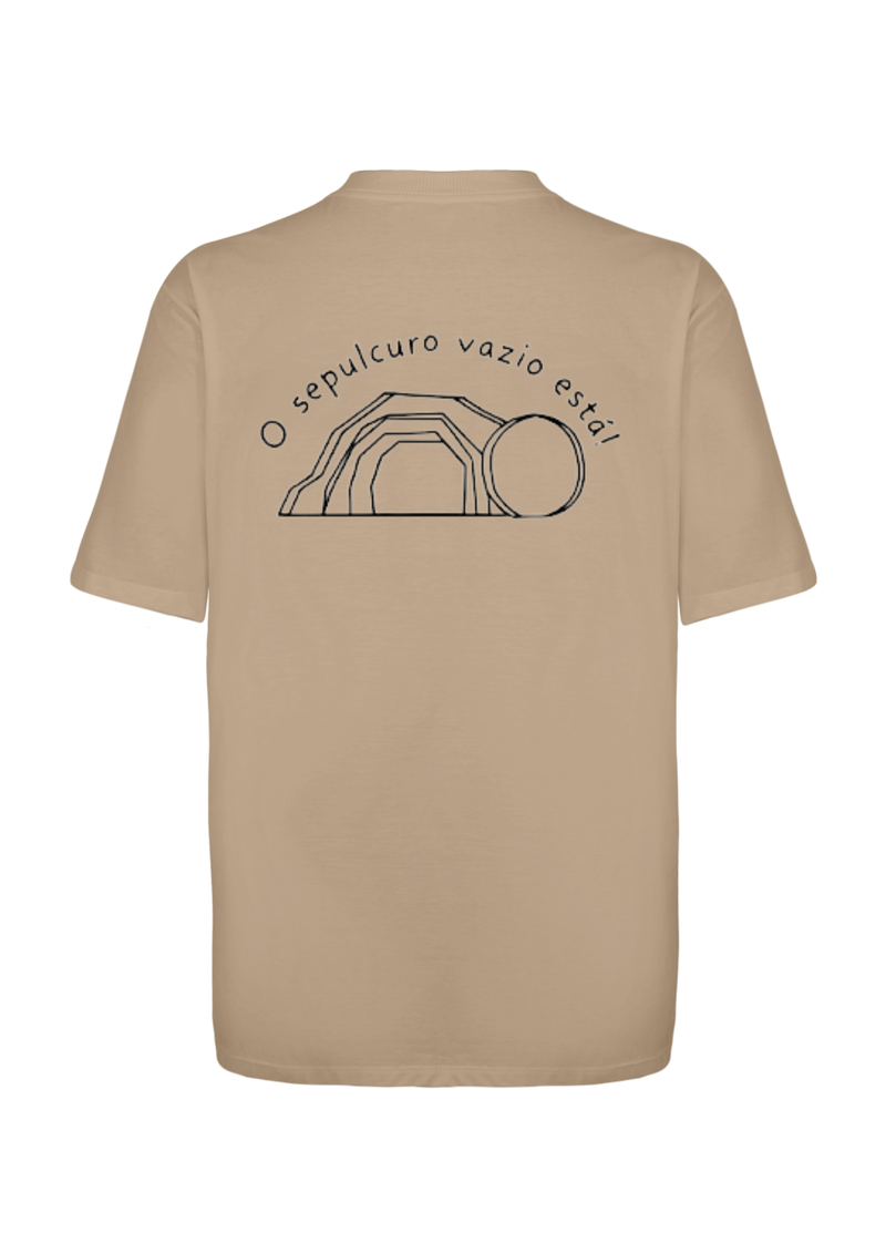 CAMISA OVERSIZED JESUS VIVE MARROM