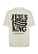 CAMISA OVERSIZED JESUS IS KING OFF-WHITE