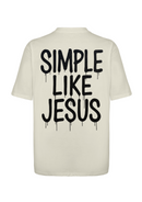CAMISA OVERSIZED SIMPLE LIKE JESUS OFF-WHITE