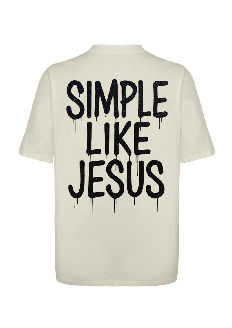 CAMISA OVERSIZED SIMPLE LIKE JESUS OFF-WHITE