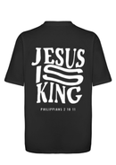 CAMISA OVERSIZED JESUS IS KING PRETO